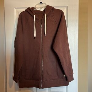 Vuori men’s brown full zip hoodie size large